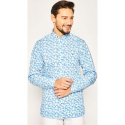 Koszula TOMMY HILFIGER Palm Leaf Print Shirt MW0MW13727. Niebieskie koszule męskie TOMMY HILFIGER, m, bez wzorów, z bawełny, casualowe, bez kołnierzyka, bez rękawów. W wyprzedaży za 269,00 zł.
