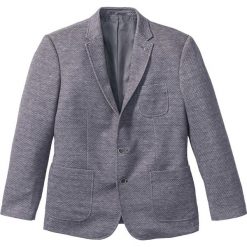 Marynarka z dżerseju w strukturalny wzór bonprix szary melanż. Szare marynarki męskie bonprix, m, bez wzorów, z elastanu. Za 189,99 zł.