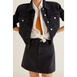 Mango - Spódnica Musthave. Szare spódniczki damskie Mango, m, z bawełny, casualowe, mini, proste. W wyprzedaży za 69,90 zł.