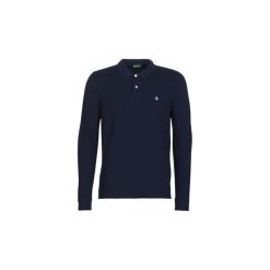 Koszulki polo z długim rękawem Benetton MAZARRI. Niebieskie koszulki męskie Benetton, s, bez wzorów, polo, z długim rękawem, długie. Za 103,20 zł.