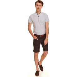 Szorty gładkie. Pomarańczowe spodenki i szorty męskie Top Secret, m, w kratkę, eleganckie. W wyprzedaży za 49,99 zł.