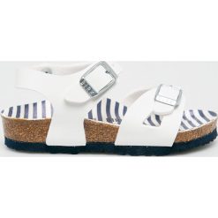 Birkenstock - Sandały dziecięce Rio Kids. Białe sandały dziewczęce Birkenstock, z materiału, bez zapięcia. Za 219,90 zł.