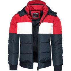 Kurtka męska w pasy granatowa Recea. Kurtki męskie Recea, na zimę, xl, bez wzorów, z poliesteru, bez kaptura. Za 149,99 zł.