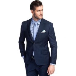 Marynarka LEONARDO GGNS900085. Niebieskie marynarki męskie Giacomo Conti, s, bez wzorów, z wełny, eleganckie. Za 1099,00 zł.