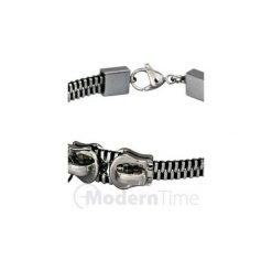 Bransoletka Steel Zipper 2. Szare bransoletki męskie Moderntime, ze stali. Za 89,00 zł.