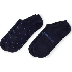 Zestaw 2 par stopek unisex EMPORIO ARMANI - 304228 9P292 00334 r.39/46 Blu. Niebieskie skarpetki damskie Emporio Armani, bez wzorów, z elastanu. Za 69,00 zł.