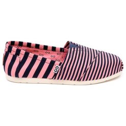 Espadryle damskie: Espadryle w kolorze granatowo-różowym