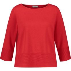 Sweter w kolorze czerwonym. Czerwone swetry damskie SAMOON, bez wzorów, z bawełny, bez rękawów, bez kaptura. W wyprzedaży za 108,95 zł.