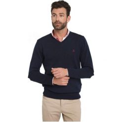 Sir Raymond Tailor Sweter Męski Tour Xl Ciemnoniebieski. Czarne swetry męskie Sir Raymond Tailor, xl, bez wzorów, z bawełny, bez kołnierzyka, bez kaptura. W wyprzedaży za 104,00 zł.