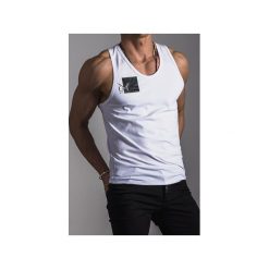 Tank Top White. Białe t-shirty męskie marki Guns&tuxedos, m, bez wzorów, z elastanu, bez kołnierzyka. Za 179,00 zł.
