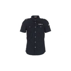 Koszule z krótkim rękawem Superdry ARMY CORPS LITE SHIRT. Czarne koszule męskie Superdry, s, bez wzorów, bez kołnierzyka, z krótkim rękawem. Za 311,20 zł.