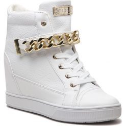 Sneakersy GUESS - FLFLR4 FAL12 WHITE. Białe sneakersy damskie Guess, z materiału. Za 629,00 zł.