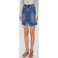 Answear - Spódnica jeansowa Sweet&Salty. Niebieskie spódniczki damskie marki ANSWEAR, na co dzień, s, bez wzorów, z elastanu, z podwyższonym stanem, mini, proste. Za 99,90 zł.