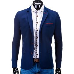 Marynarki męskie: MARYNARKA MĘSKA ELEGANCKA M36 – GRANATOWA
