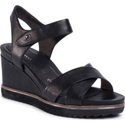 Sandały TAMARIS - 1-28350-24 Black Lea.Uni 008. Czarne klapki damskie Tamaris, bez wzorów, ze skóry ekologicznej, bez obcasa, na obcasie. Za 279,00 zł.