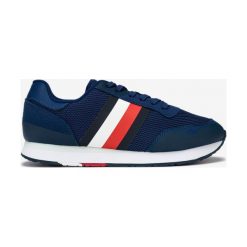 Tommy Hilfiger Tenisówki Niebieski. Niebieskie trampki męskie TOMMY HILFIGER, bez wzorów, z materiału, bez zapięcia. Za 428,95 zł.