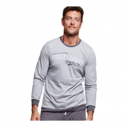 Piżama Walk 37304-90X. Szare piżamy męskie Henderson, m, z napisami. Za 125,90 zł.