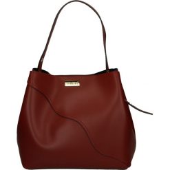 Torba - 174-002-O ROS. Żółte torebki klasyczne damskie marki Venezia, ze skóry. Za 349,00 zł.