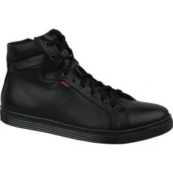 Lee Cooper LCJP-19-532-041 buty zimowe męskie czarne 44. Czarne buty zimowe sportowe męskie Lee Cooper, na zimę, ze skóry, na zamek, do biegania. W wyprzedaży za 299,99 zł.