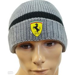 Czapki męskie: Puma Czapka zimowa męska SF Beanie czarno- szara (C0152)