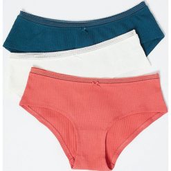 Etam - Brazyliany Janis (3-pack). Różowe majtki damskie Etam, xs, z elastanu. Za 59,90 zł.