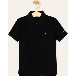 Calvin Klein Jeans - Polo dziecięce 116-176 cm. Czarne t-shirty chłopięce Calvin Klein Jeans, bez wzorów, z bawełny, z krótkim rękawem. Za 229,90 zł.