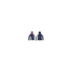 Kurtki sportowe damskie: IGUANA Kurtka damska THEMA W TRIANGLES NAVY PRINT / FUSION CORAL r. M