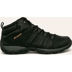 Columbia - Buty Woodburn. Czarne buty trekkingowe męskie Columbia, ze skóry, na sznurówki, outdoorowe. Za 459,90 zł.