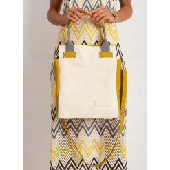 Torebka damska shopper bag 0015 beżowa - Beż. Brązowe torby damskie na zakupy w paski, eleganckie, duże. Za 69,99 zł.