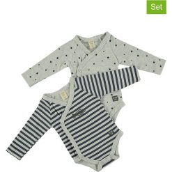 Body (2 szt.) w kolorze szarym. Szare body niemowlęce Cotton Fish, bez wzorów, z bawełny, bez rękawów. W wyprzedaży za 42,95 zł.