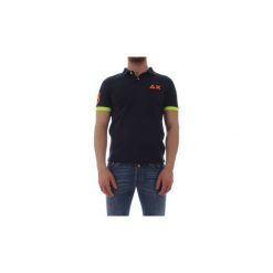 Koszulki polo z krótkim rękawem Sun68 A19118. Niebieskie koszulki męskie SUN68, xl, bez wzorów, z krótkim rękawem. Za 356,88 zł.