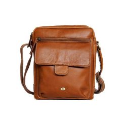 DAAG Take Away 5 koniakowa torba skórzana na ramię unisex - koniak. Torby męskie skórzane daag, bez wzorów, ze skóry, na ramię. Za 353,99 zł.