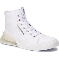 Sneakersy CALVIN KLEIN JEANS - Moreen B4R0766 White/Clear. Białe półbuty damskie Calvin Klein Jeans, z jeansu. W wyprzedaży za 369,00 zł.