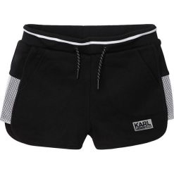 Karl Lagerfeld - Szorty dziecięce 138-150 cm. Czarne spodenki dziewczęce KARL LAGERFELD, z aplikacjami, z bawełny, sportowe. Za 259,90 zł.