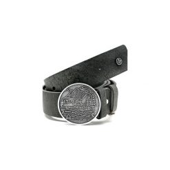 Camping. Czarne paski męskie Black dots street wear, w paski, ze skóry, eleganckie. Za 135,00 zł.