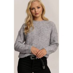 Jasnoszary Sweter Aezyra. Szare swetry damskie Renee, s, bez wzorów, casualowe, bez rękawów, bez kaptura. Za 139,99 zł.