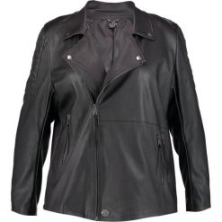 Bomberki damskie: ADIA BLACK LEATHER IMITATE JACKET Kurtka ze skóry ekologicznej black