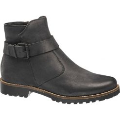 Płaskie botki damskie 5th Avenue z paseczkiem 5th Avenue czarne. Czarne botki damskie 5th Avenue, ze skóry, bez obcasa, na obcasie, na zamek. Za 239,90 zł.