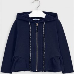 Mayoral - Bluza dziecięca 92-134 cm. Niebieskie bluzy dziewczęce Mayoral, bez wzorów, z elastanu, bez rękawów, z kapturem. Za 123,90 zł.