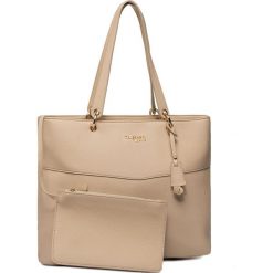 Torebka TRUSSARDI JEANS - Charlotte Shopper Lg 75B00829 P010. Brązowe torby damskie na zakupy Trussardi Jeans, z aplikacjami, z jeansu, klasyczne, zdobione, bez dodatków. W wyprzedaży za 479,00 zł.