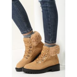 Camelowe Traperki Pop Up. Brązowe buty zimowe damskie vices. Za 64,99 zł.