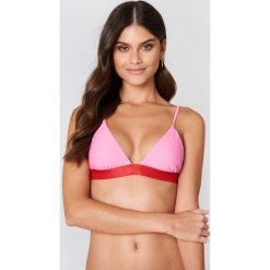 Stroje dwuczęściowe damskie: NA-KD Swimwear Góra bikini Elastic Triangle – Pink