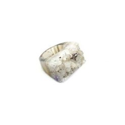 InspiRING Druza Agatu rozmiar 16. Szare pierścionki damskie Brazi druse jewelry, z agatem. Za 270,00 zł.