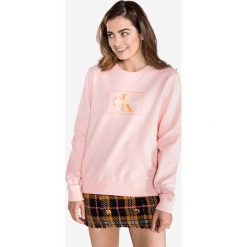 Calvin Klein Bluza Beżowy. Brązowe bluzy damskie Calvin Klein, l, z nadrukiem, z bawełny, bez rękawów, bez kaptura. Za 464,95 zł.