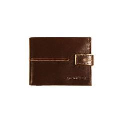 Portfele damskie: Skórzany portfel w kolorze brązowym – (S)12 x (W)9,5 cm
