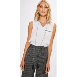 Answear - Top City Jungle. Żółte bluzki damskie ANSWEAR, s, z haftami, z wiskozy, bez kołnierzyka, bez rękawów. W wyprzedaży za 49,90 zł.