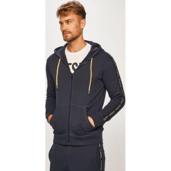 Diesel - Bluza. Niebieskie bluzy męskie Diesel, xxl, z aplikacjami, z bawełny, z kapturem. W wyprzedaży za 239,90 zł.