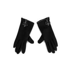 ACCCESSORIES 1W6-013-AW19. Czarne rękawiczki damskie ACCCESSORIES, bez wzorów, z materiału. Za 29,99 zł.