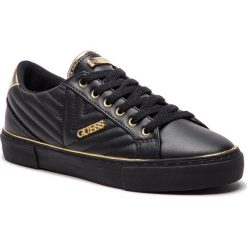 Sneakersy GUESS - Groovie FL5GRV ELE12 BLACK. Czarne półbuty damskie Guess, na co dzień, z aplikacjami, ze skóry ekologicznej, bez obcasa, bez zapięcia. Za 439,00 zł.