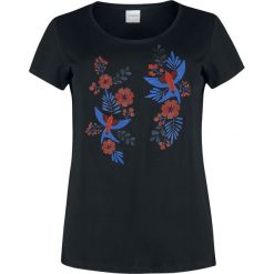 Junarose Flower Koszulka damska czarny. Czarne bluzki asymetryczne Junarose, xl. Za 121,90 zł.